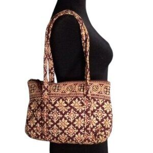 Vera Bradley MEDALLION Shoulder Tote Bag Quilted Paisley Floral Handbag Retired